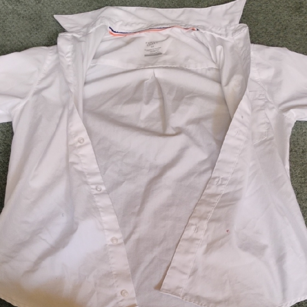 Kids White Button-Up Shirt